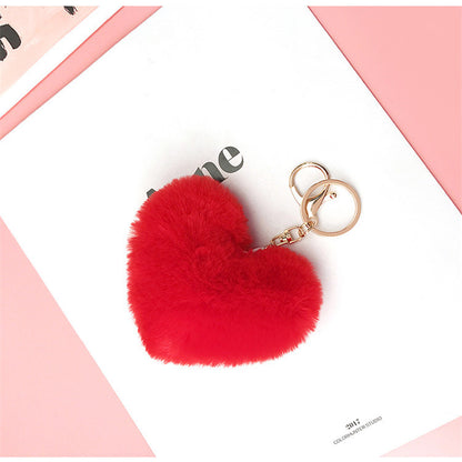 Valentines Fur Heart Key-Chain