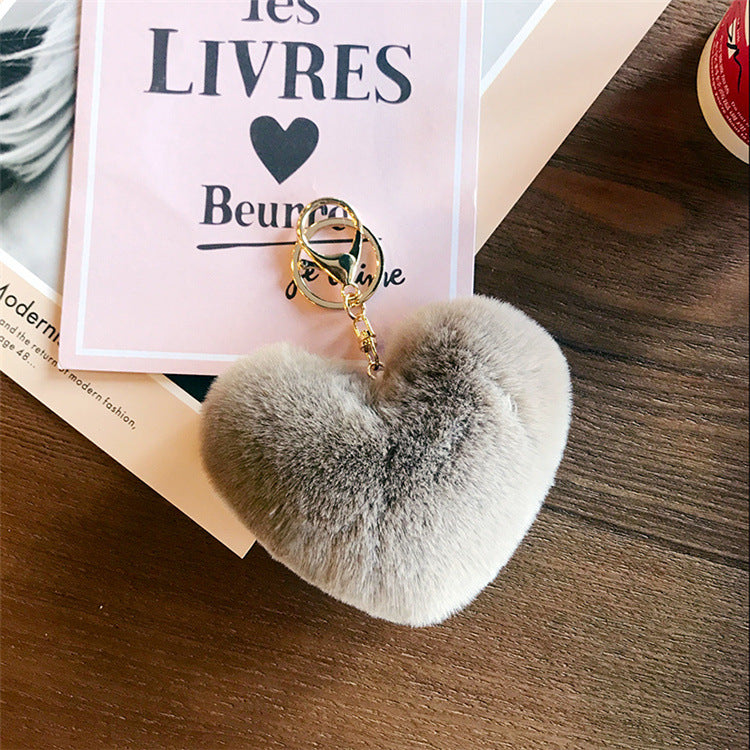 Valentines Fur Heart Key-Chain