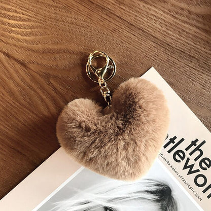 Valentines Fur Heart Key-Chain