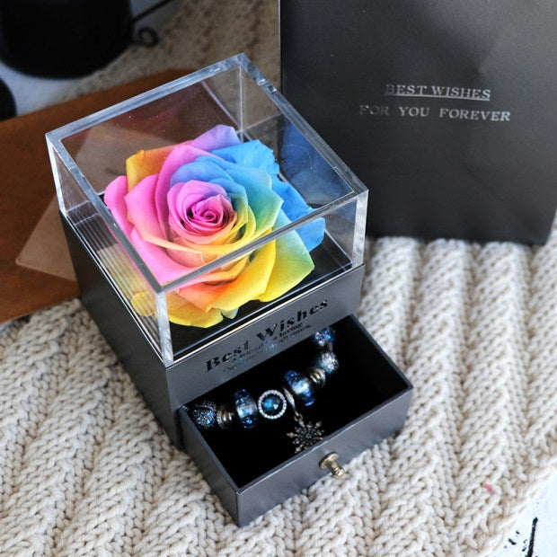 Valentines Day Rose Jewellery Box