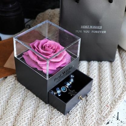 Valentines Day Rose Jewellery Box