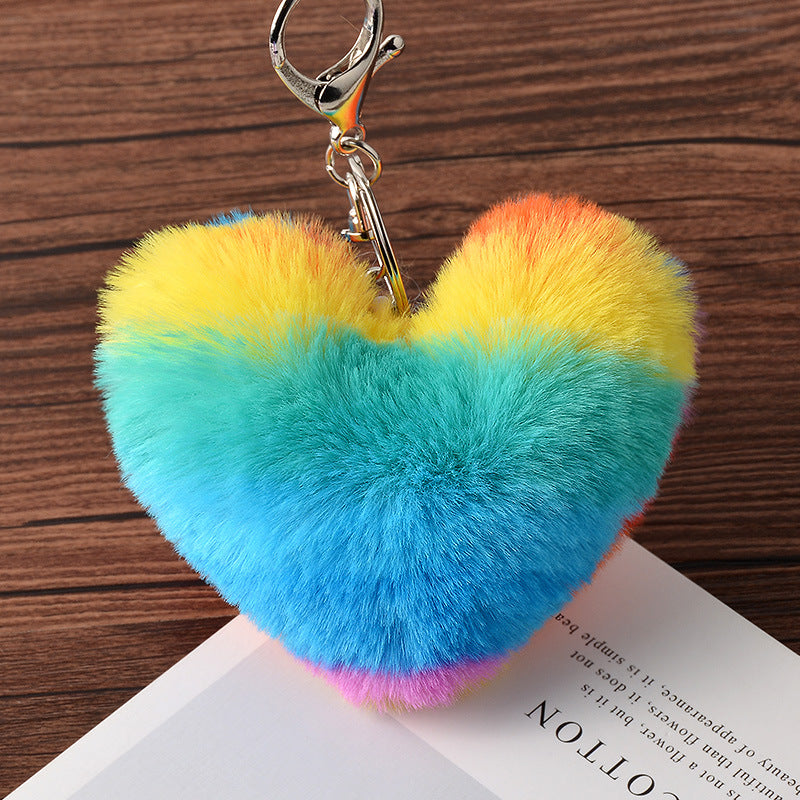 Valentines Fur Heart Key-Chain