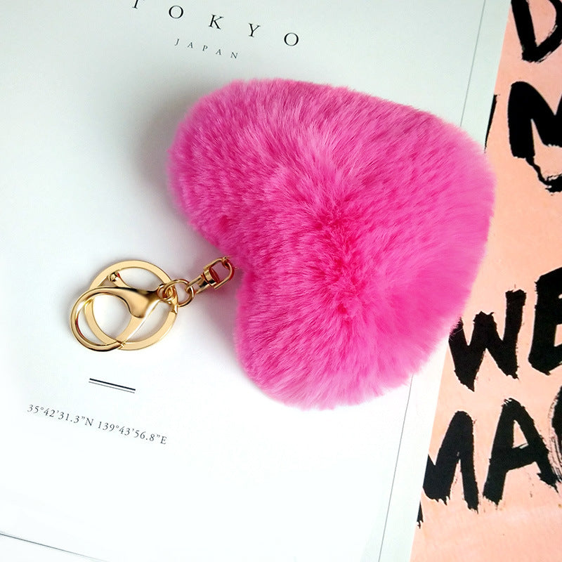 Valentines Fur Heart Key-Chain