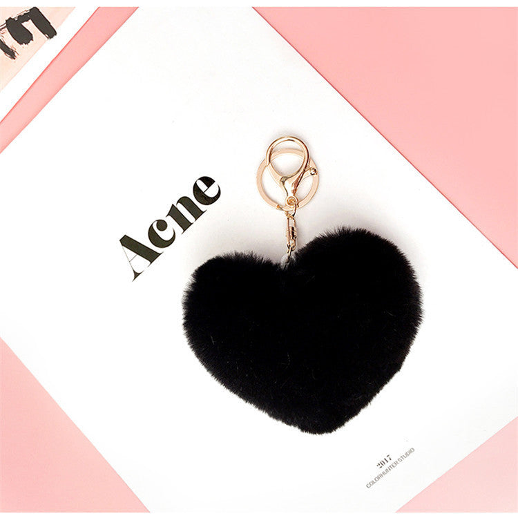 Valentines Fur Heart Key-Chain