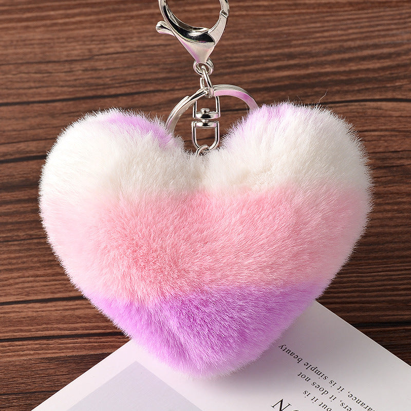 Valentines Fur Heart Key-Chain