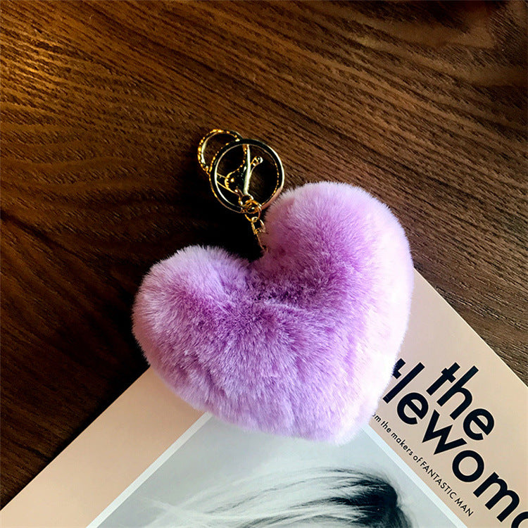 Valentines Fur Heart Key-Chain